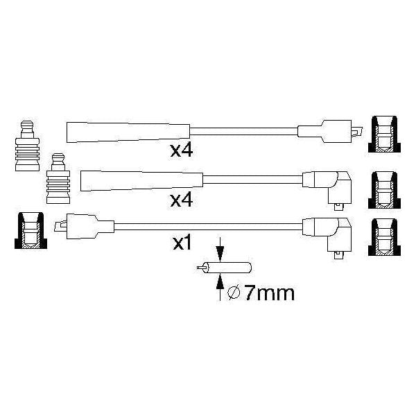 Genuine Bosch Ignition Lead B831 fits Land Rover Discovery - 4.0 - 93-98 0986356