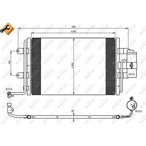 NRF Condenser 35227 for VW Skoda Audi Golf Bora