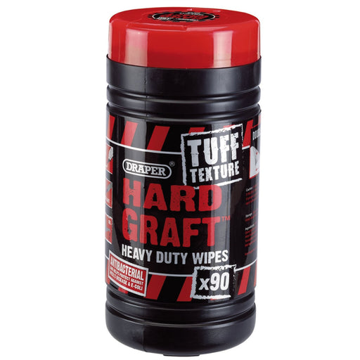 Draper 'Hard Graft' Tuff Texture Heavy Duty Wipes (Tub of 90) 84712 Draper  - Dynamic Drive