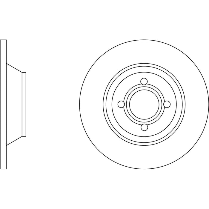 Apec Brake Disc Front Fits Audi 80