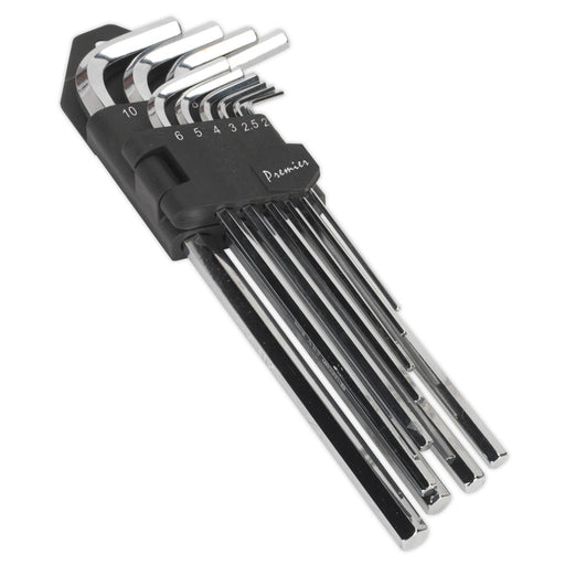 Sealey Hex Key Set 10Pc Extra-Long Fully Polished Metric Sealey  - Dynamic Drive