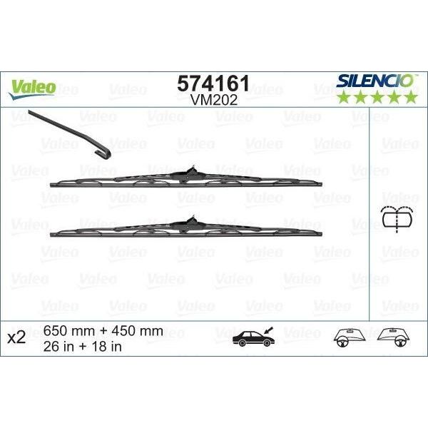 Valeo Wiper Blades Kit 574161 Automotive Part fits Renault Valeo  - Dynamic Drive