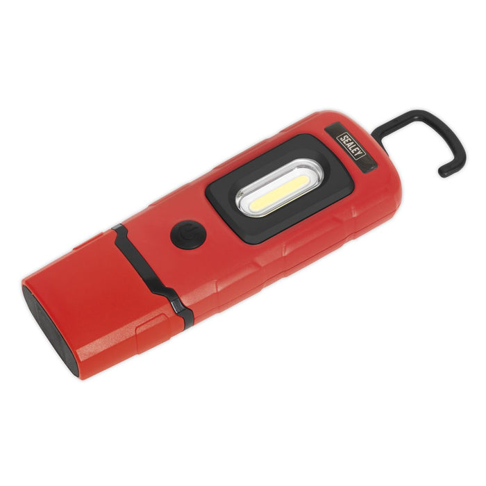 Sealey Rechargeable 360 Inspection Light 3W COB & 1W SMD LED Red Lithium-Polymer Sealey  - Dynamic Drive