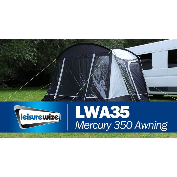 Mercury 350 Drive Away Pole Awning Campervan Motorhome 240-270 Height Charcoal Lesiurewize  - Dynamic Drive