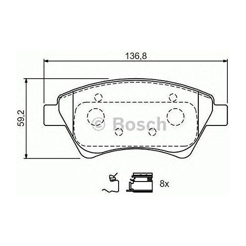 Genuine Bosch Brake Pad Set 0986424785