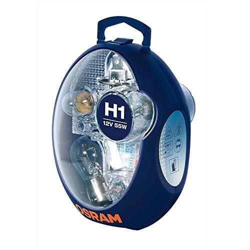 Osram Minibox H1 mobile lamp headlamp +5 spare lamps +3 flat fuses - white/Blue