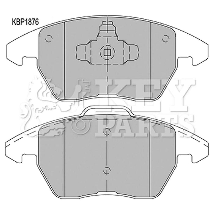 Genuine Key Parts KBP1876 Front Brake Pads-Includes Wear Indicators (Ate-Teves)