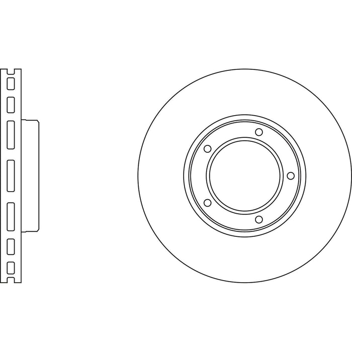 Apec Brake Disc Front Fits Toyota 4-Runner Hi-Ace Hi-Lux Lite-Ace VW Taro