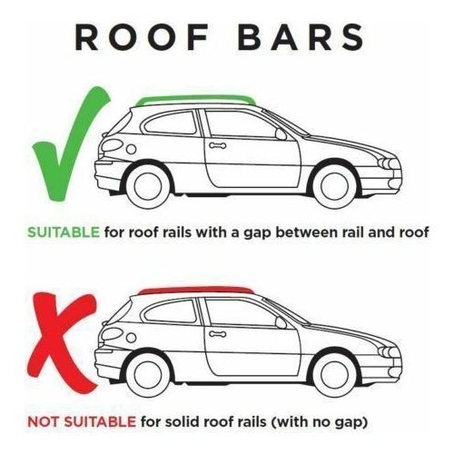 Aluminium Roof Rack Cross Bars fits Suzuki Grand Vitara GT 1998-2004 UKB4C  - Dynamic Drive