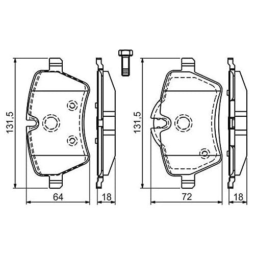 Genuine Bosch Brake Pad Set Bp1079 fits Mini Cooper S - 1.6 - 06-11 0986494168