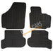 White Trim Tailored Black Rubber Car Mats for Seat Altea Xl 06 ON Set of 4 UKB4C  - Dynamic Drive