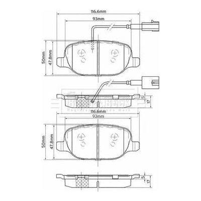 Genuine Borg & Beck Rear Brake Pads fits Alfa Romeo 1.8 TBi 0313 BBP2554 Borg & Beck  - Dynamic Drive