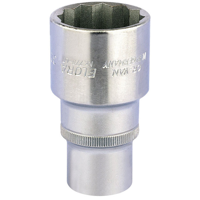 Draper Elora Deep Bi-Hexagon Socket, 1/2" Sq. Dr., 32mm 11940