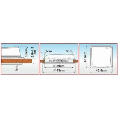 Fiamma Turbo Roof Vent Standard Crystal Motorised Fan 400x400 Motorhome Caravan