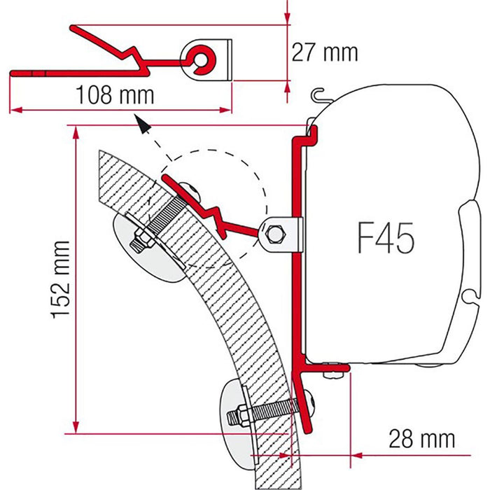 Fiamma Adaptor C: Convenient RV Accessory Attachment