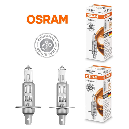 2X OSRAM H1 12V 55W H1 P14.5s Halogen Car Headlight Headlamp Dipped Fog Bulbs OSRAM  - Dynamic Drive