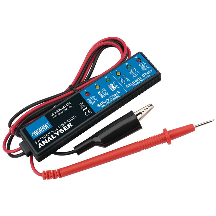 Draper Battery and Alternator Analyser for 12V DC Systems 41026