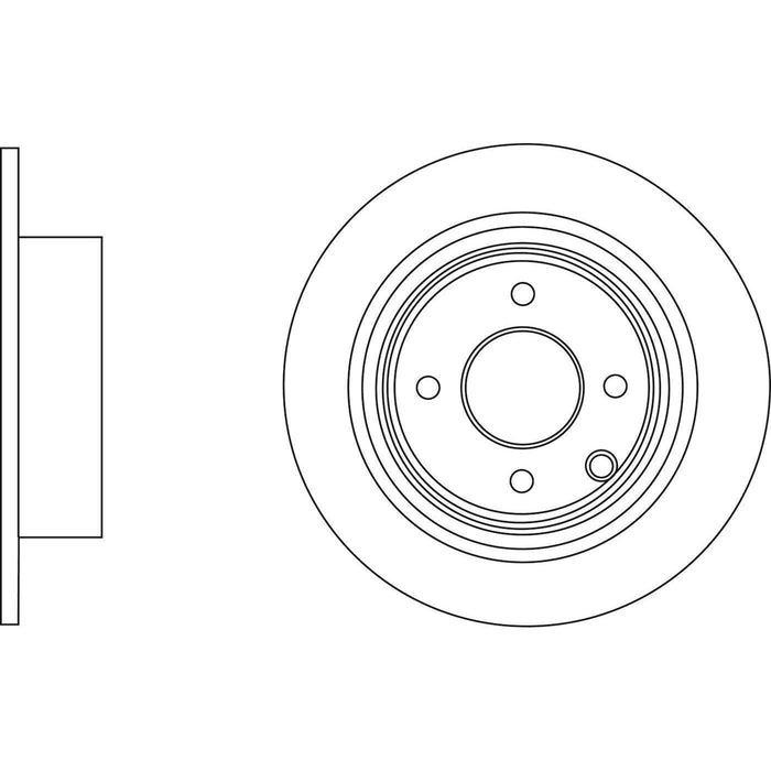 Apec Brake Disc Rear Fits Nissan Cube Tiida