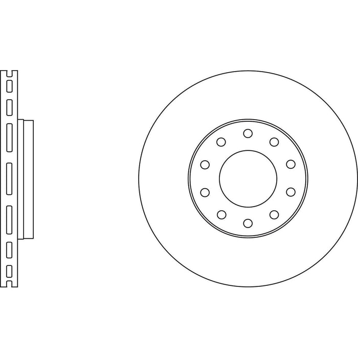 Apec Brake Disc Front Fits Renault Mascott