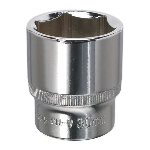 Sealey WallDrive Socket 30mm 1/2"Sq Drive Fully Polished SP1230 Sealey  - Dynamic Drive