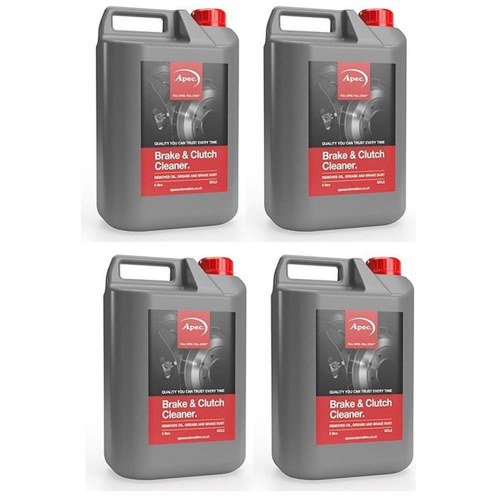 4x Apec Liquid Brake Cleaner 5 Litres Remove Grease and Dirt Fast