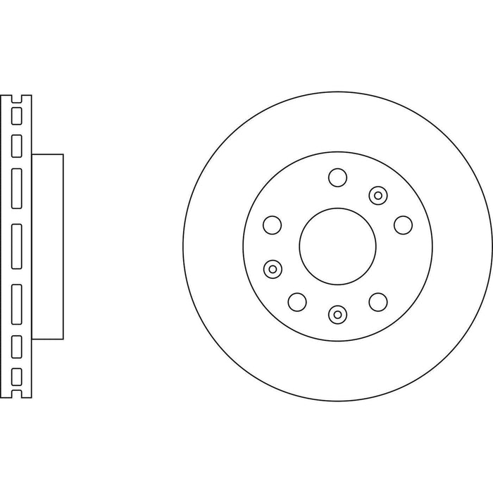 Apec Brake Disc Front Fits Citroen C5 C6 Peugeot 407 508