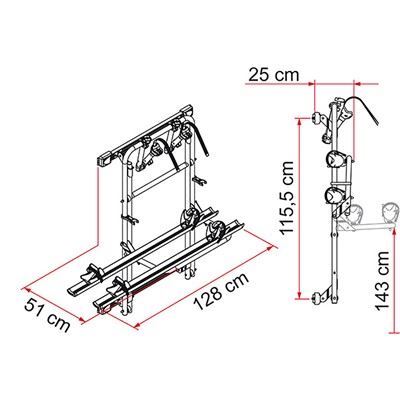 Fiamma Carry Bike 200DJ Fiat Ducato Pre 06 2 Bike Cycle Carrier