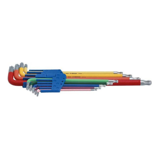 Laser Colour Coded Star Key Set - Ball End 9pc 7873 Laser  - Dynamic Drive