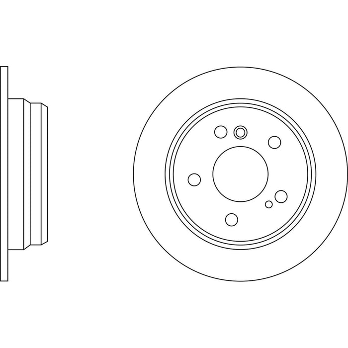 Genuine APEC Rear Brake Discs & Pads Set Solid for Mercedes-Benz 190