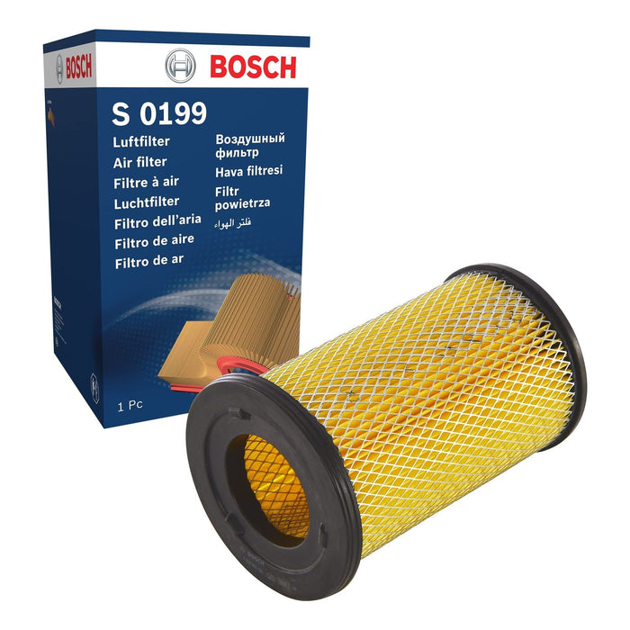 Genuine Bosch Car Air Filter S0199 fits Nissan Navara dCi - 2.5 - 01-12 F0264001