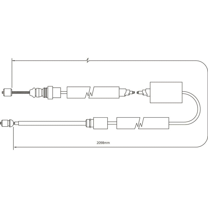 Apec Brake Cable Rear Fits Renault Scenic