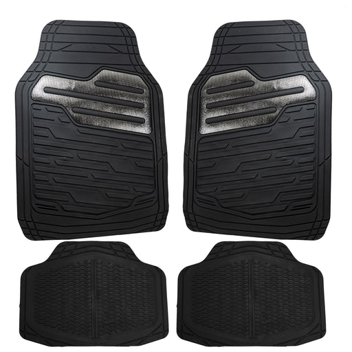 Heavy Duty Rubber Floor Mats Set with Carbon for Kia Picanto Sportage Ceed Rio UKB4C  - Dynamic Drive