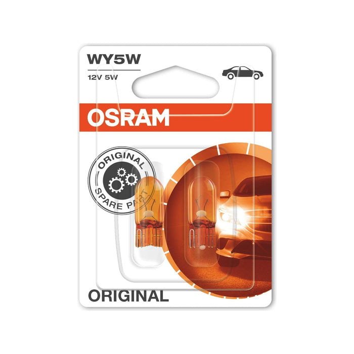 Osram ORIGINAL WY5W Halogen Signal Lamp, Turn Indicator Bulb, 2827NA, 12V, Amber