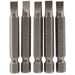 Draper Plain Slot Insert Bit, 5.5mm, 1/4" Hex, 50mm Long (Pack of 5) 64272 Draper  - Dynamic Drive