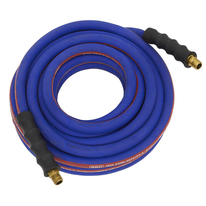 AIR HOSE 15M X 10MM WITH 1/4inchBSP UNIONS EXTRA-HEA Sealey  - Dynamic Drive