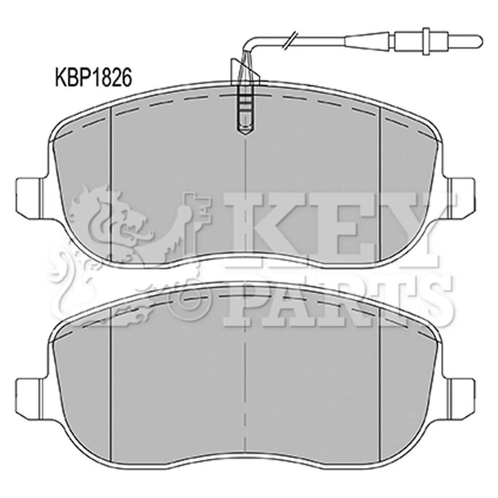 Genuine Key Parts KBP1826 Front Brake Pads-Includes Wear Indicators (Lucas-Girling)