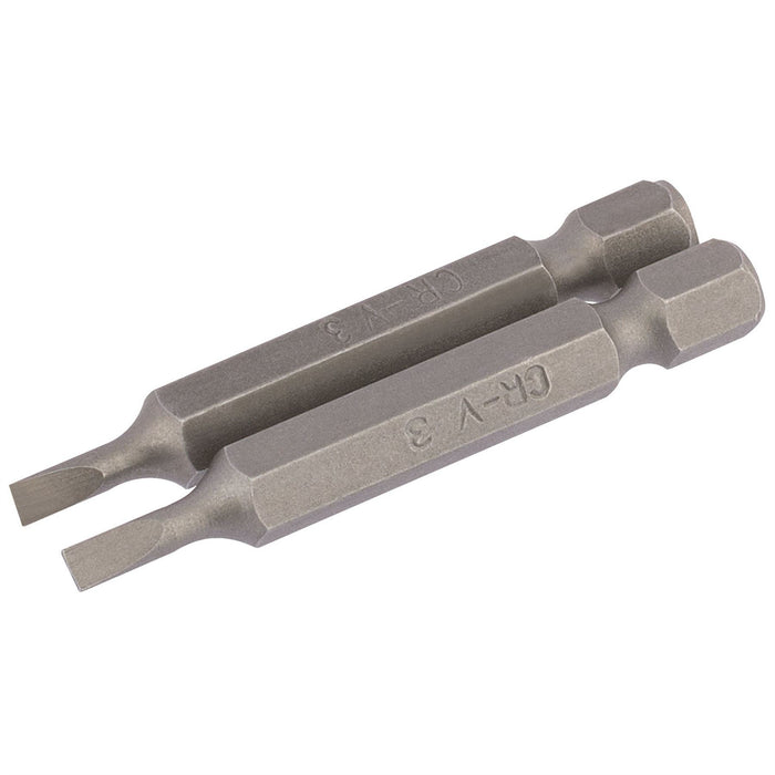 Draper Plain Slot Insert Bit, 3mm, 1/4" Hex, 50mm Long (Pack of 2) 64088 Draper  - Dynamic Drive