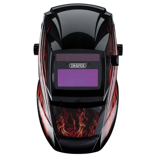 Draper Auto-Darkening Welding Helmet, Red Flames 02513 Draper  - Dynamic Drive