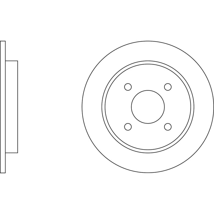 Apec Brake Disc Rear Fits Ford Fiesta Focus Puma Scorpio Sierra Tvr Chimaera Gri