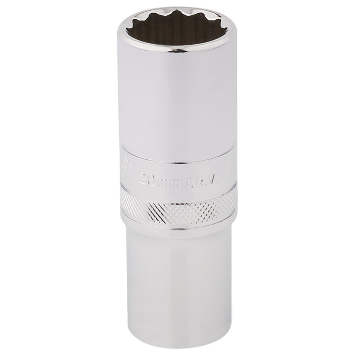 Draper HI-TORQ 12 Point Deep Socket, 1/2" Sq. Dr., 20mm 33787 Draper  - Dynamic Drive