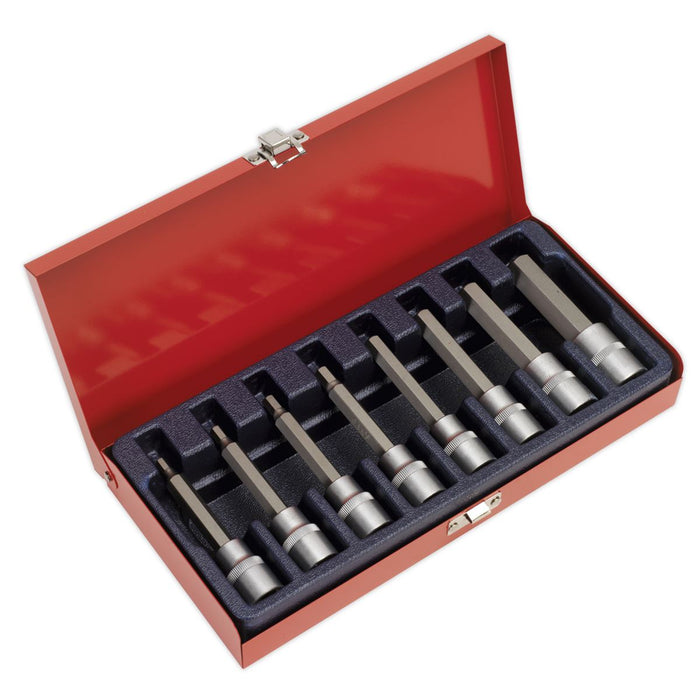 Sealey Hex Socket Bit Set 8pc 1/2"Sq Drive Metric AK9310