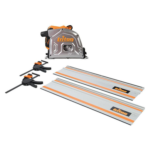 Triton 1400W Track Saw Kit 185mm 4pce TTS185KIT Triton  - Dynamic Drive