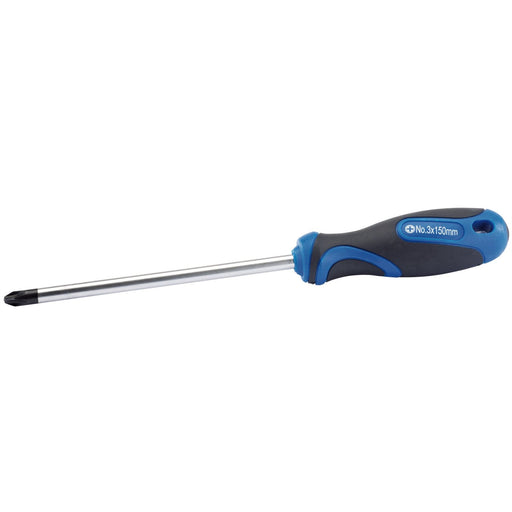 Draper Soft Grip Cross Slot Screwdriver, No.3 x 150mm 34552 Draper  - Dynamic Drive