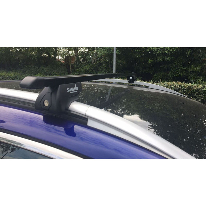 Summit SUP-830 Premium Railing Roof Bar for Cars with Raised Running Rails