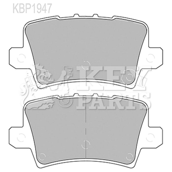 Genuine Key Parts KBP1947 Rear Brake Pads-Includes Wear Indicators (TRW)