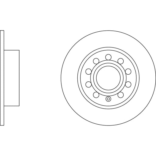 Genuine APEC Rear Brake Disc & Pads Set Solid for Seat Leon Apec  - Dynamic Drive