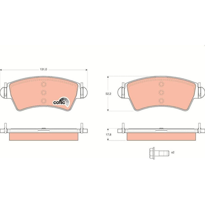 Genuine TRW Brake Pads (Front) (R90) GDB1501