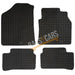 White Trim Tailored Rubber Car Mats for Hyundai I-10 14 ON Set of 4 With 3 Clips UKB4C  - Dynamic Drive