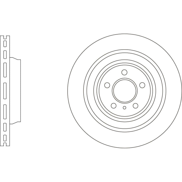 Apec Brake Disc Rear Fits Mercedes Gle Class Gls