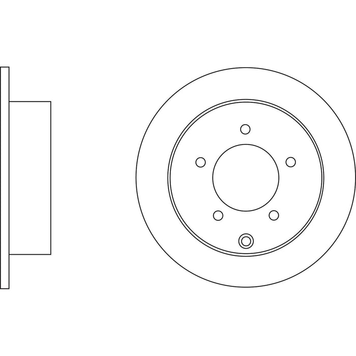 Genuine APEC Rear Brake Discs & Pads Set Solid for Mitsubishi Lancer